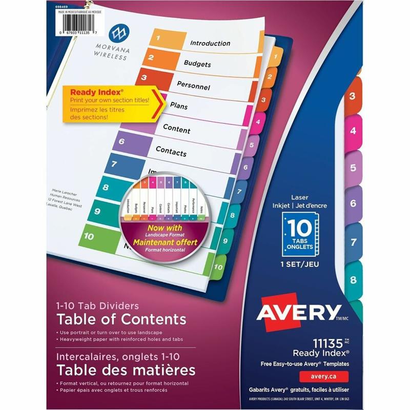 Image Ready Index® Dividers