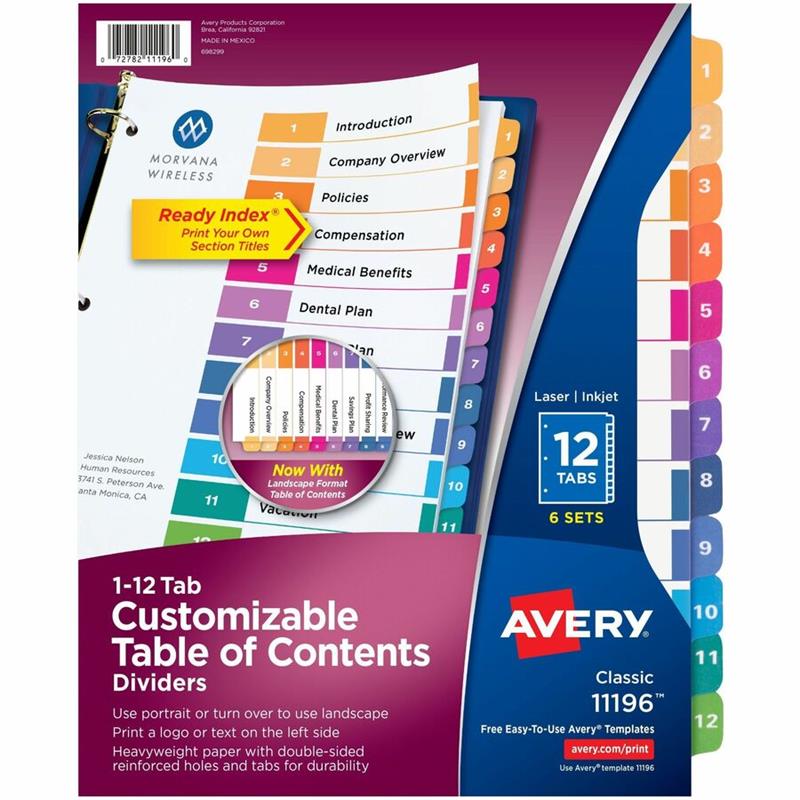 Image Ready Index® Dividers