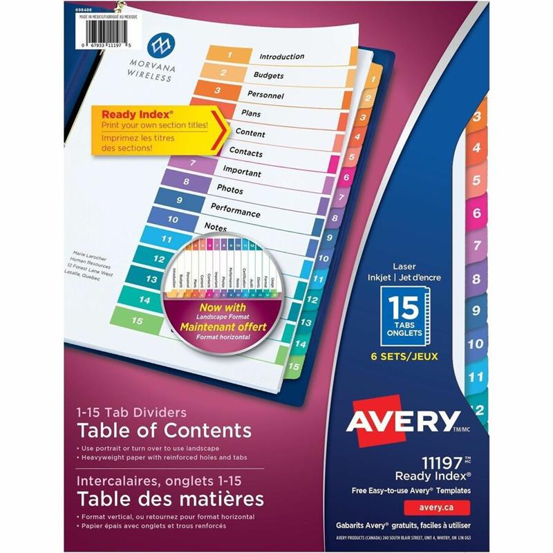 Image Ready Index® Dividers