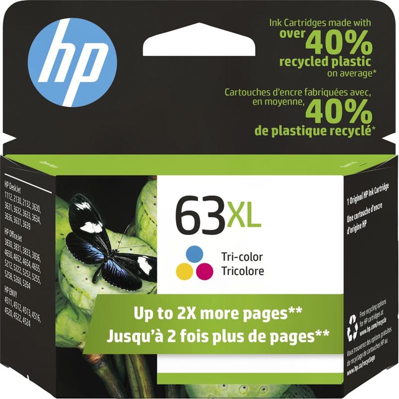 Image HP 63XL High Yield Inkjet Cartridge