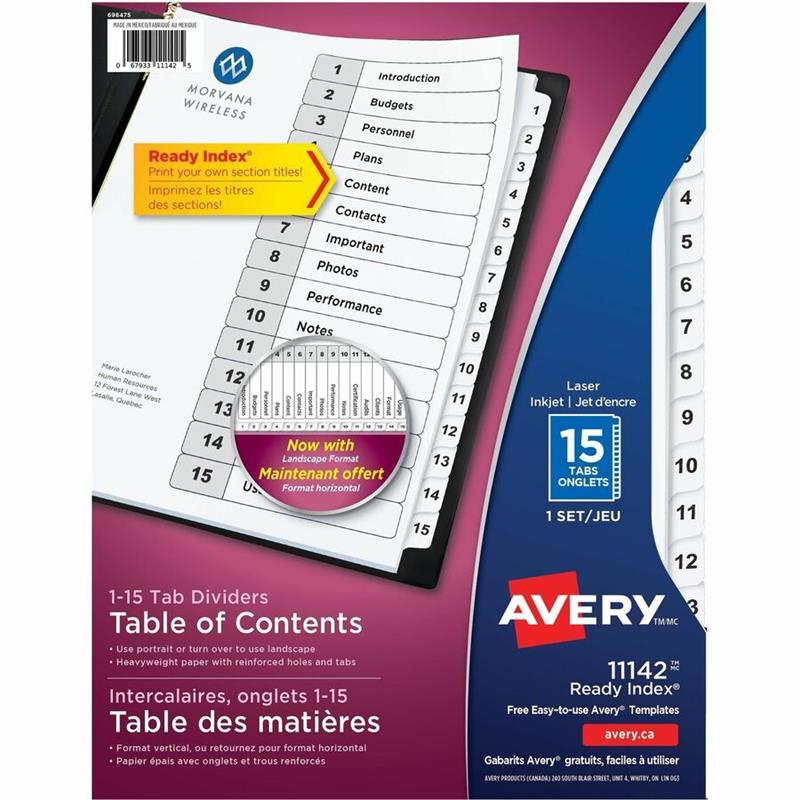 Image Ready Index® Dividers