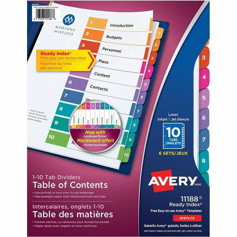 Image Ready Index® Dividers