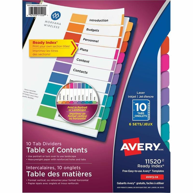 Image Ready Index® Dividers