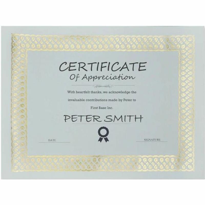 Image Certificats dorés métallisés St.James™ Elite