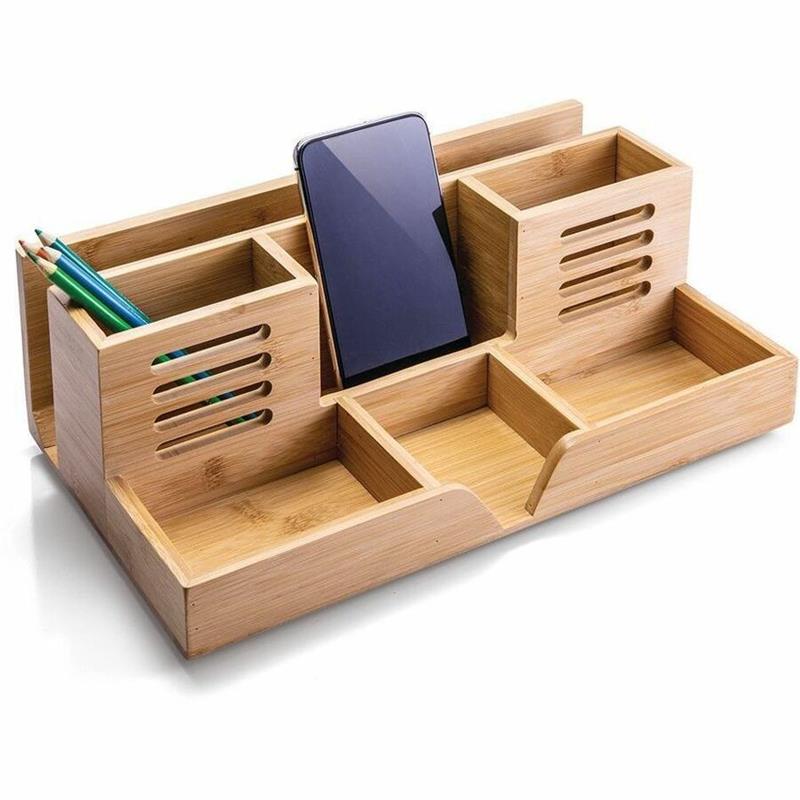 Image Organisateur de bureau en bambou Officemate