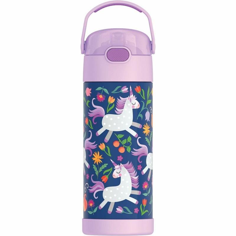 Image Bouteille d'eau FUNtainer® avec paille Thermos